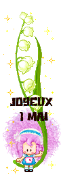 Gif animé joteux 1 mai muguet